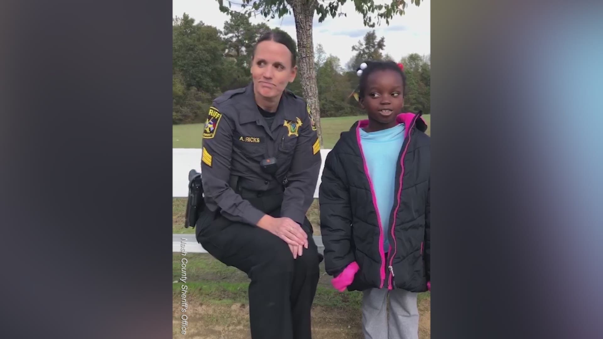 Video of first-grader singing 'Tomorrow' to North Carolina deputy will warm your heart