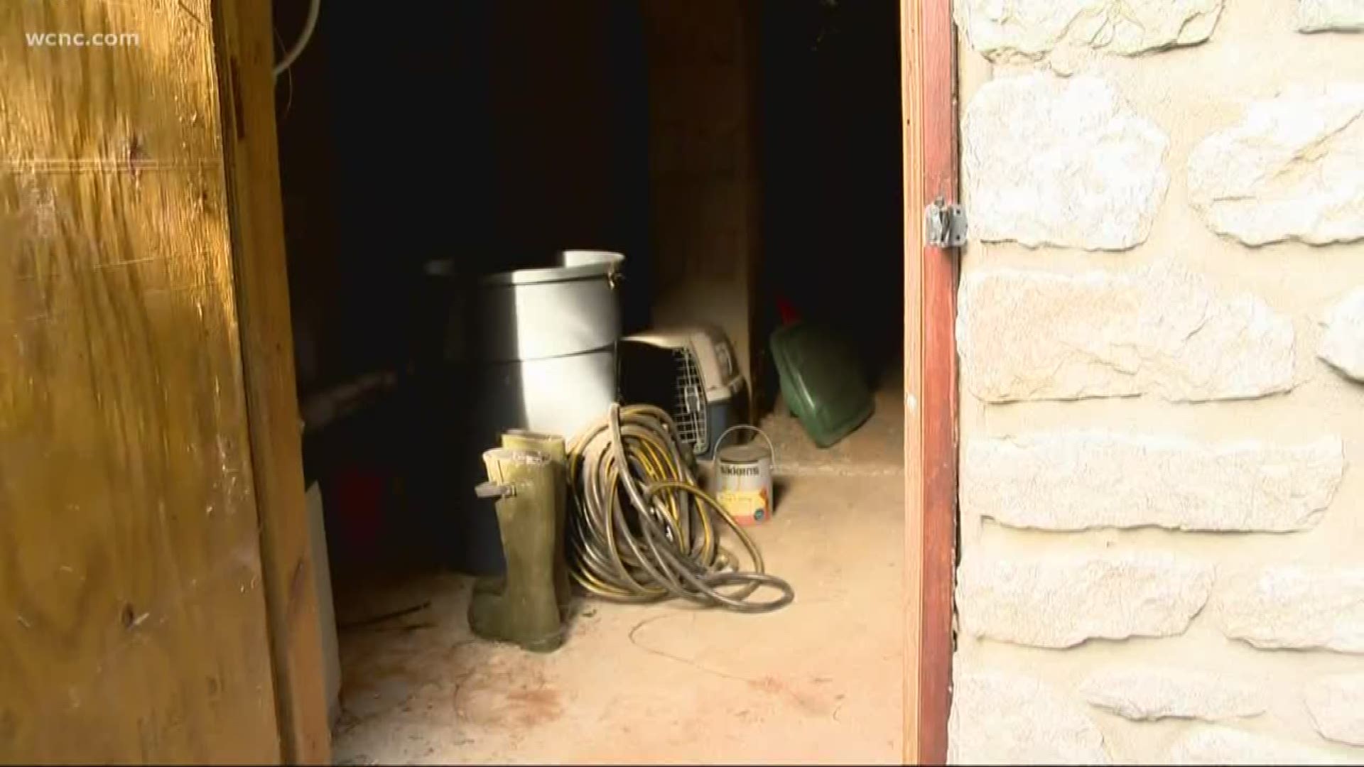 The homeowner said her landscapers discovered several items in the crawl space including candles, Coke bottles, and toilet paper.
