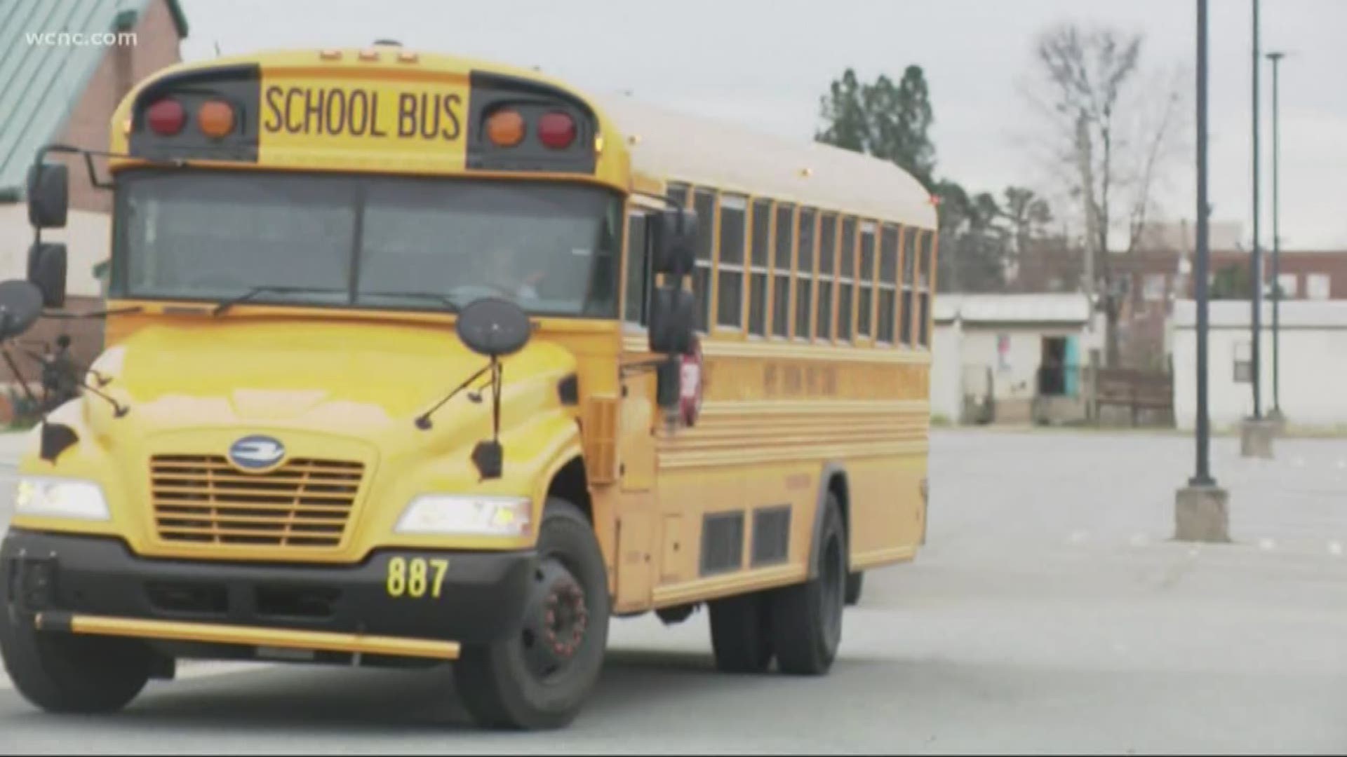 Police said the 7-year-old got onto his school bus, headed for Blythe Elementary school in Huntersville.