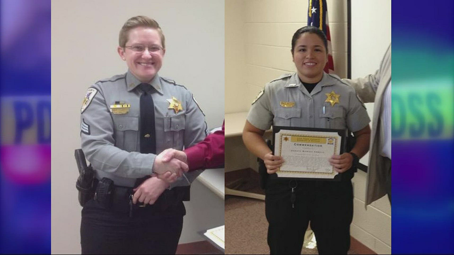 York County Sheriff's Office says two of its female deputies have resigned after engaging in sexual conduct while on duty.