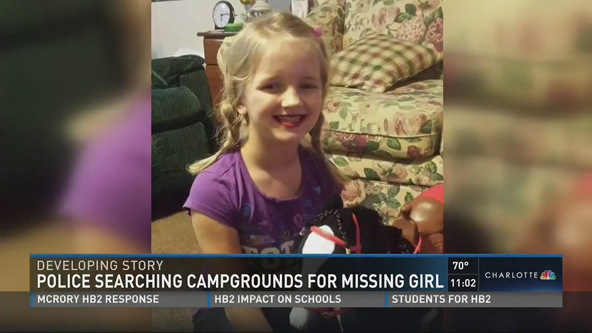An active search is underway here in North Carolina for 9-year-old Carlie Trent.