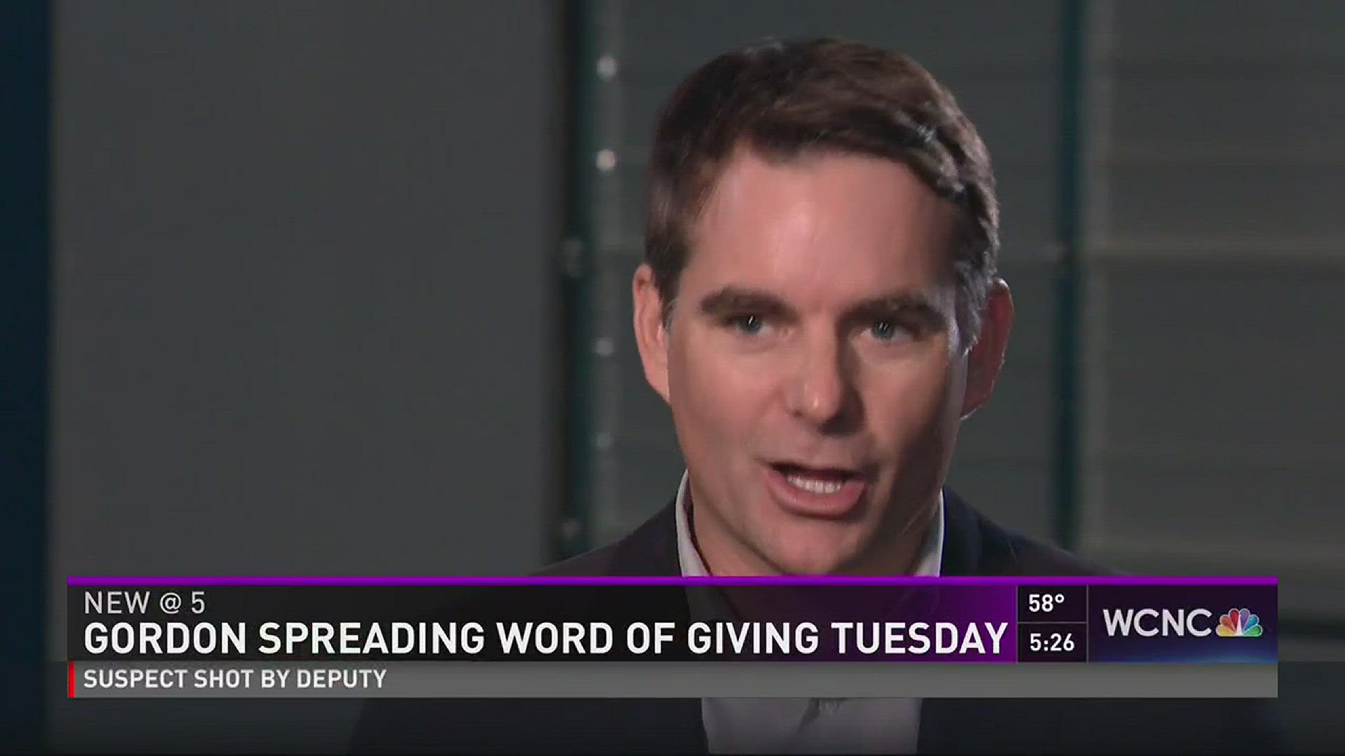 Jeff Gordon helps spread the word of Giving Tuesday