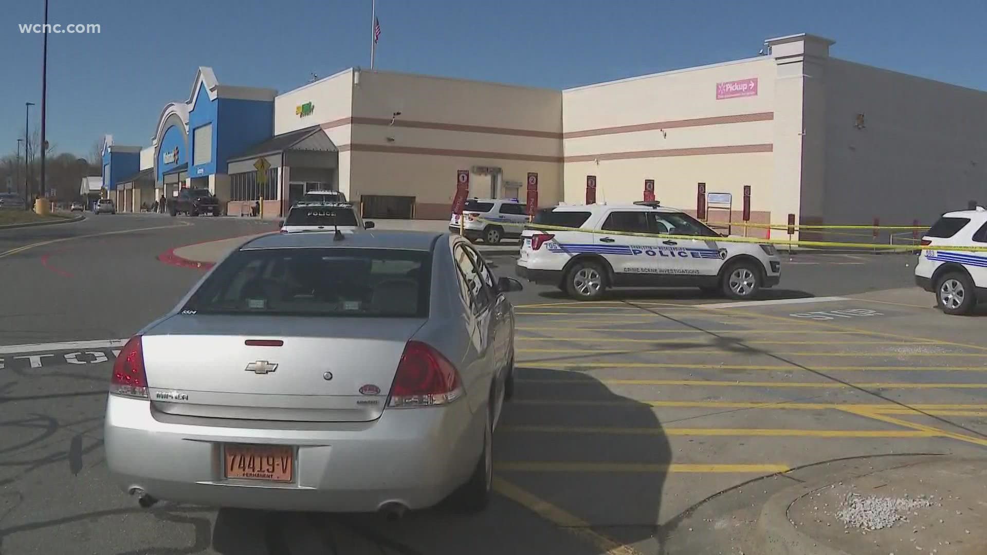 Charlotte-Mecklenburg police are investigating	after a security guard opened fire during a reported assault at a charlotte Walmart.