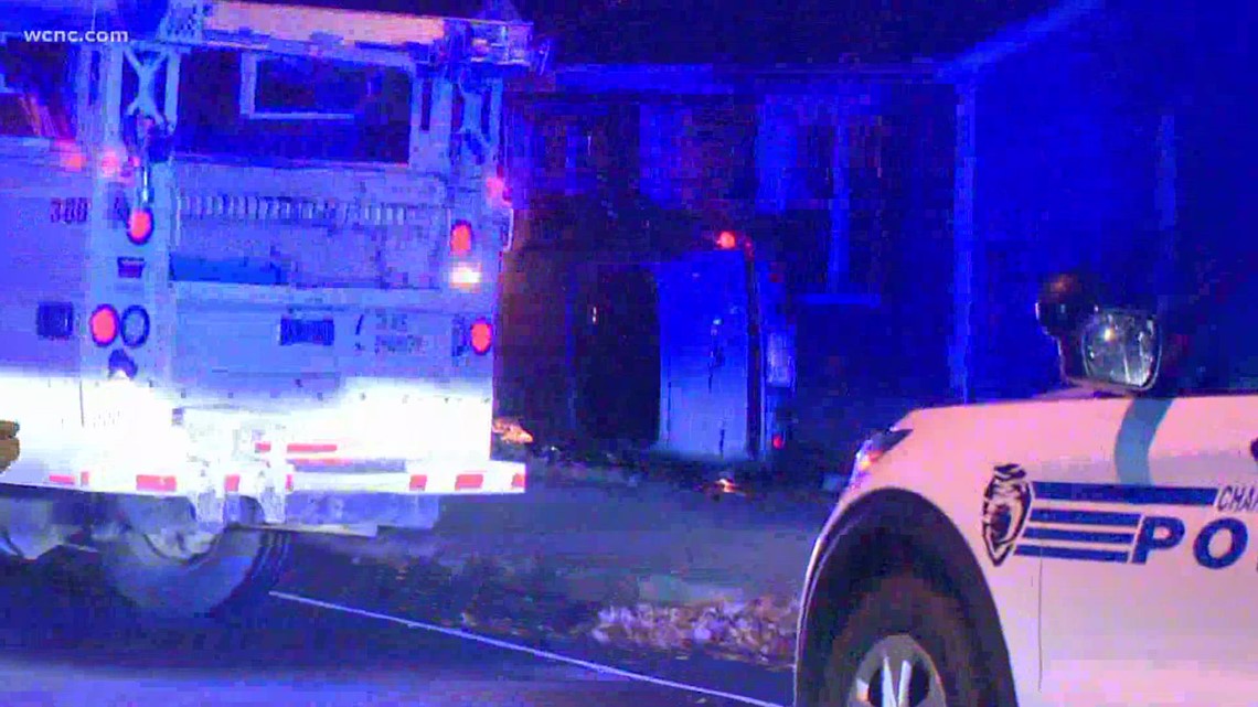 Car crashes into home in northwest Charlotte, NC