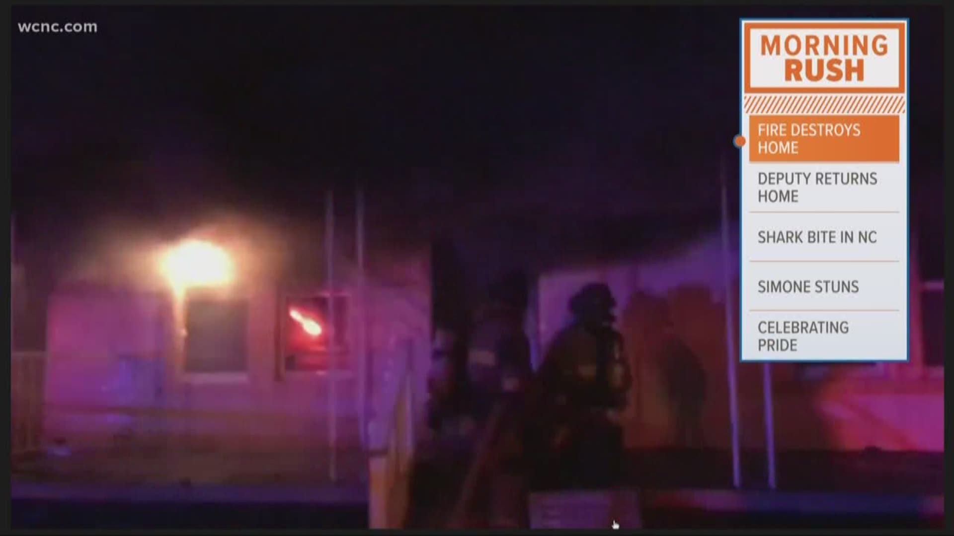 A house in Gastonia went up in flames overnight.