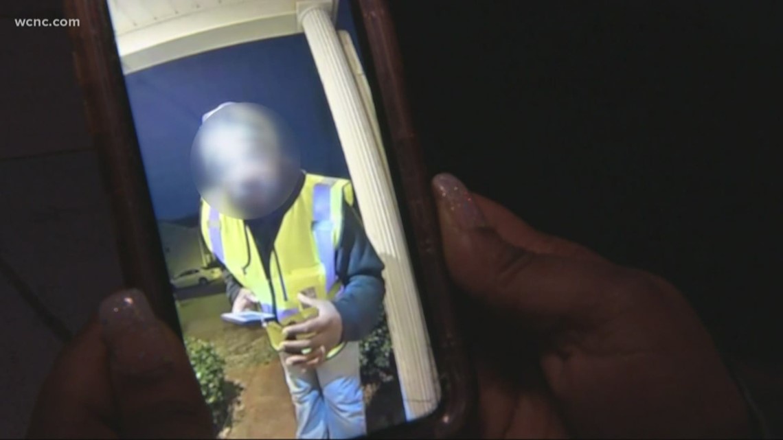 A west Charlotte woman says her doorbell camera recorded a man posing as a Duke Energy worker.