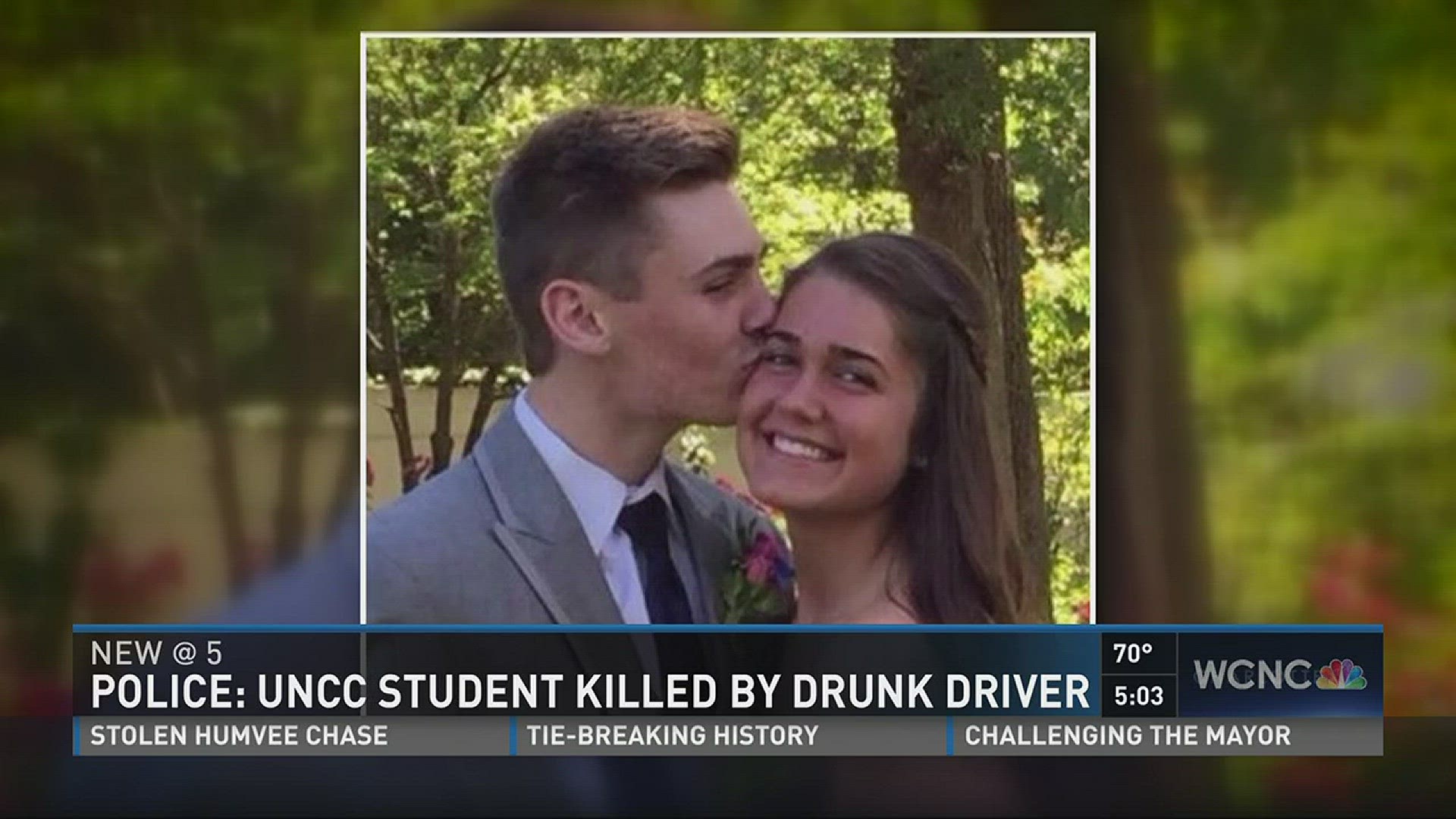 Police: UNCC student killed by drunk driver