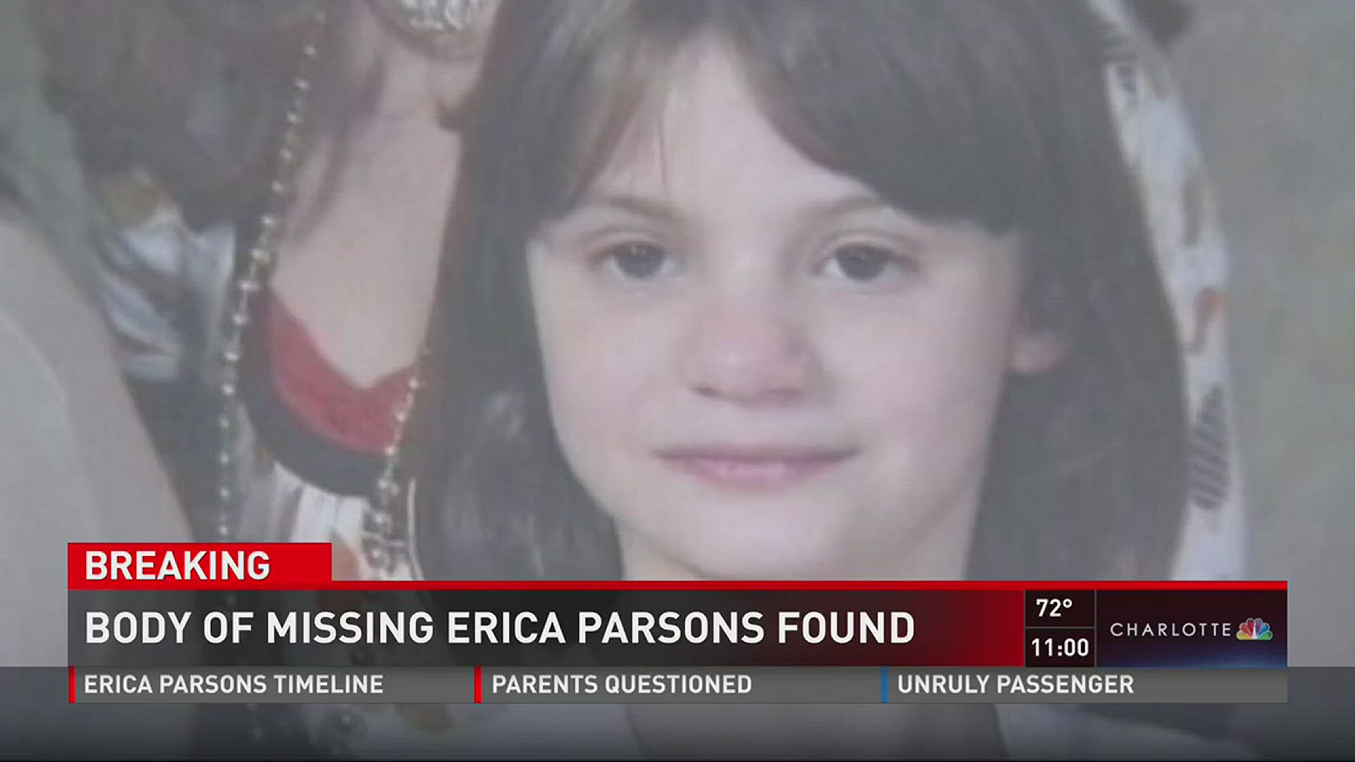 A tragic end to a cold case; after a three-year search, Erica Parsons body is found.