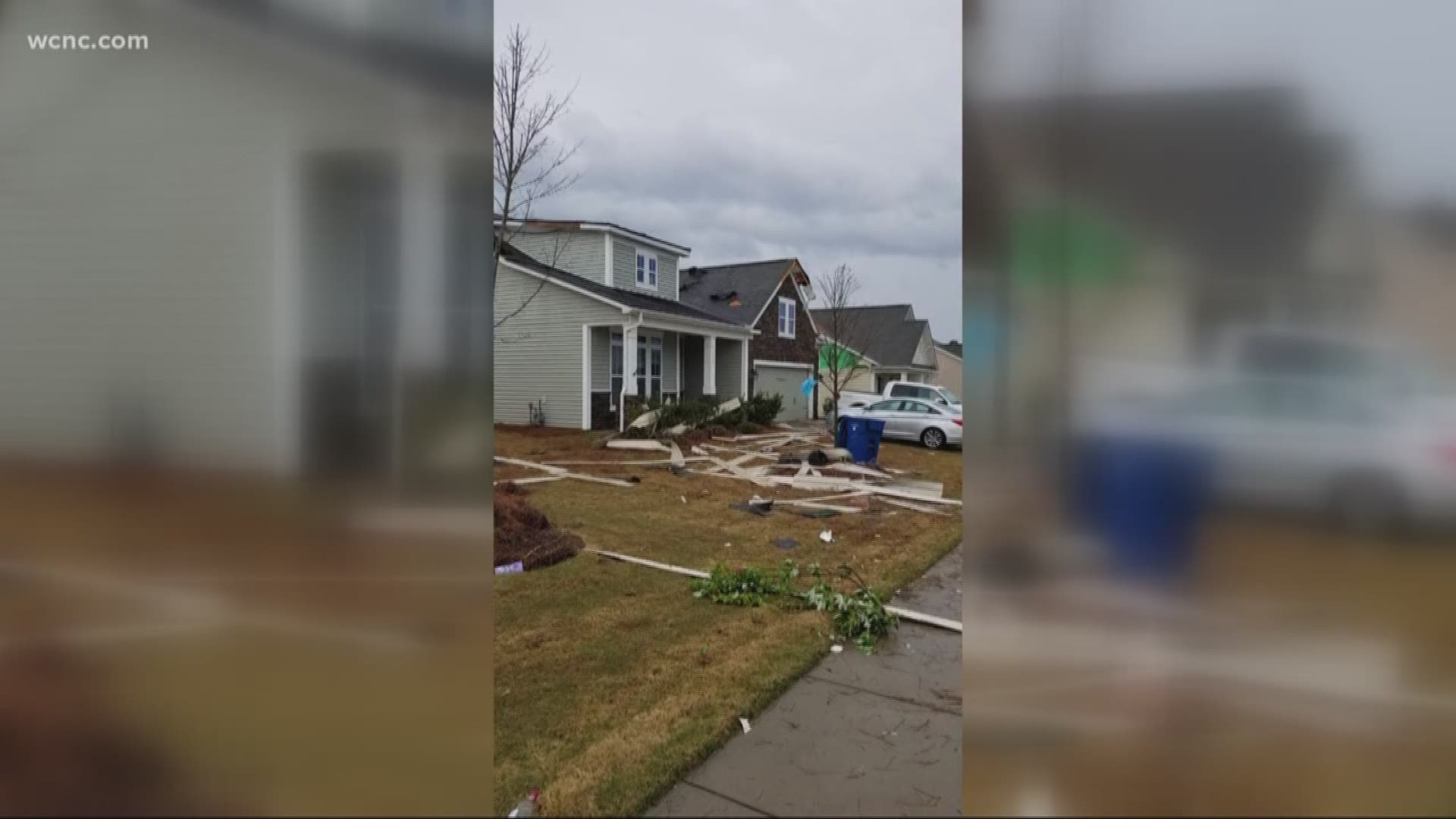 The National Weather Service will be surveying the Carolinas Monday to check for evidence of tornadoes.