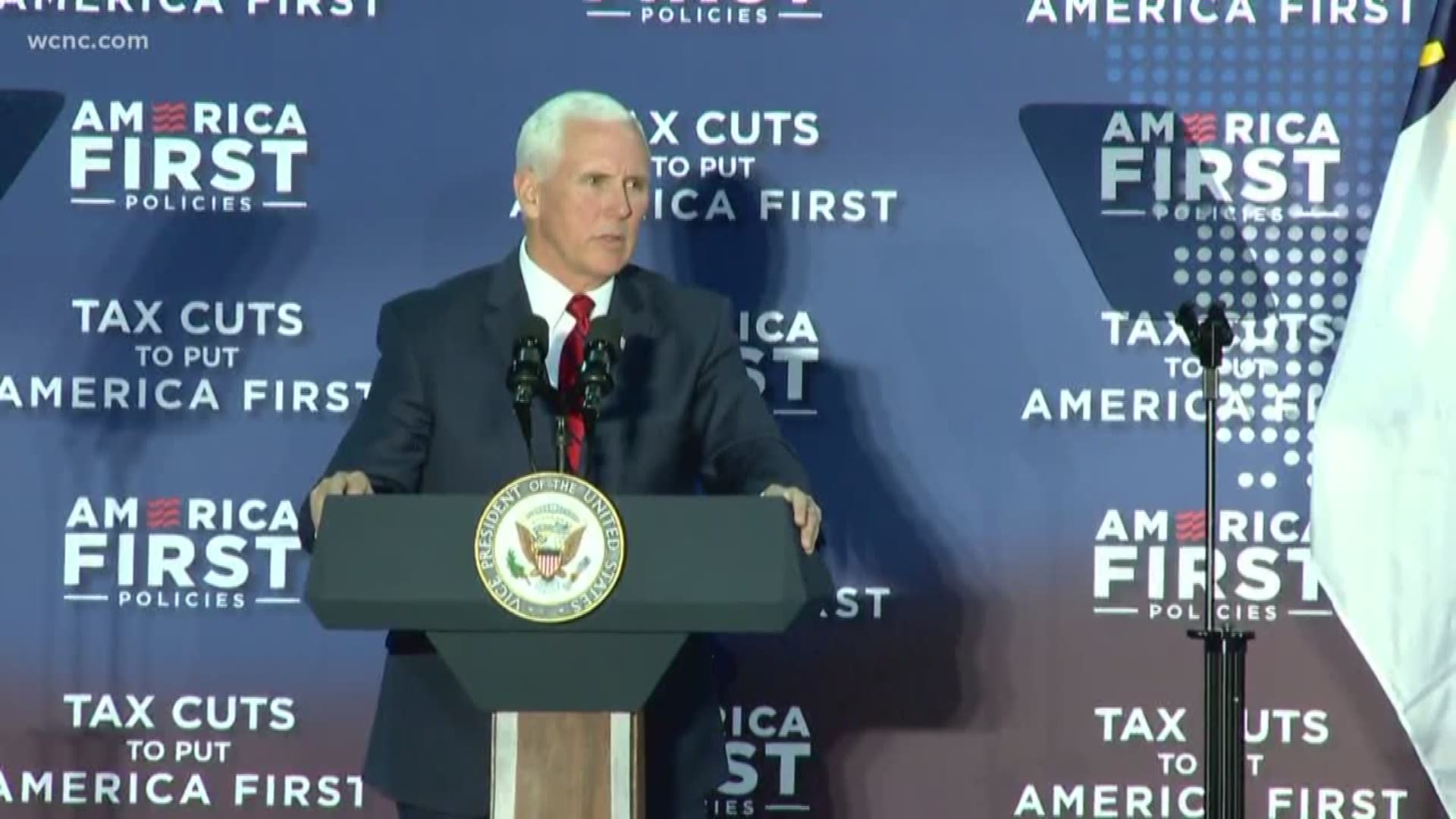 Vice President Mike Pence speaks about tax reform at America First Policies event.
