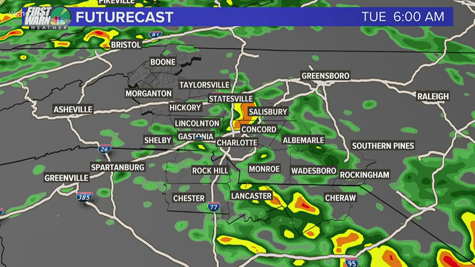 Charlotte area full forecast 6p.m. update | wcnc.com