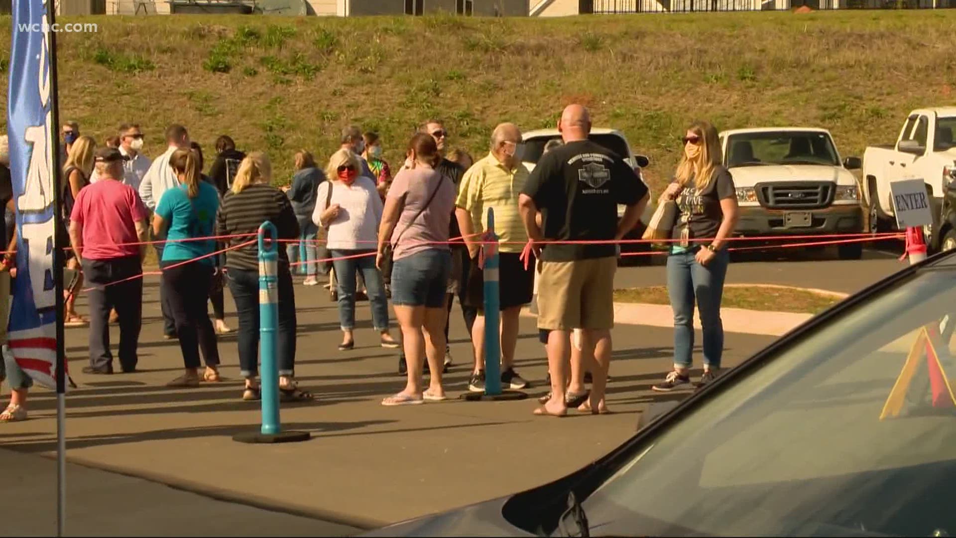 South Carolina continues to break records with voting lines almost 2 hours long.
