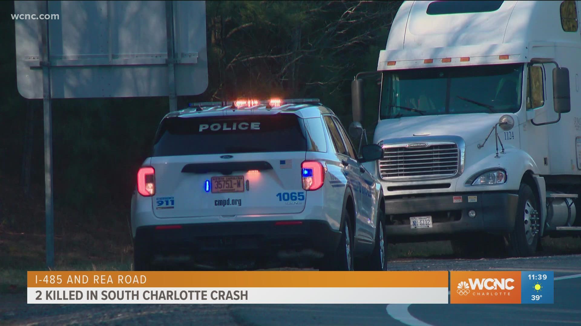 Medic said two people were hurt and another was seriously injured after a crash at I-485 and Rea Road in south Charlotte.
