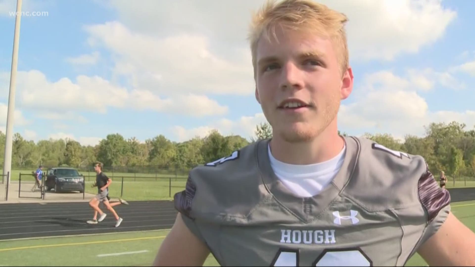 The Hough High School senior is not only excelling on the field but also in the classroom.