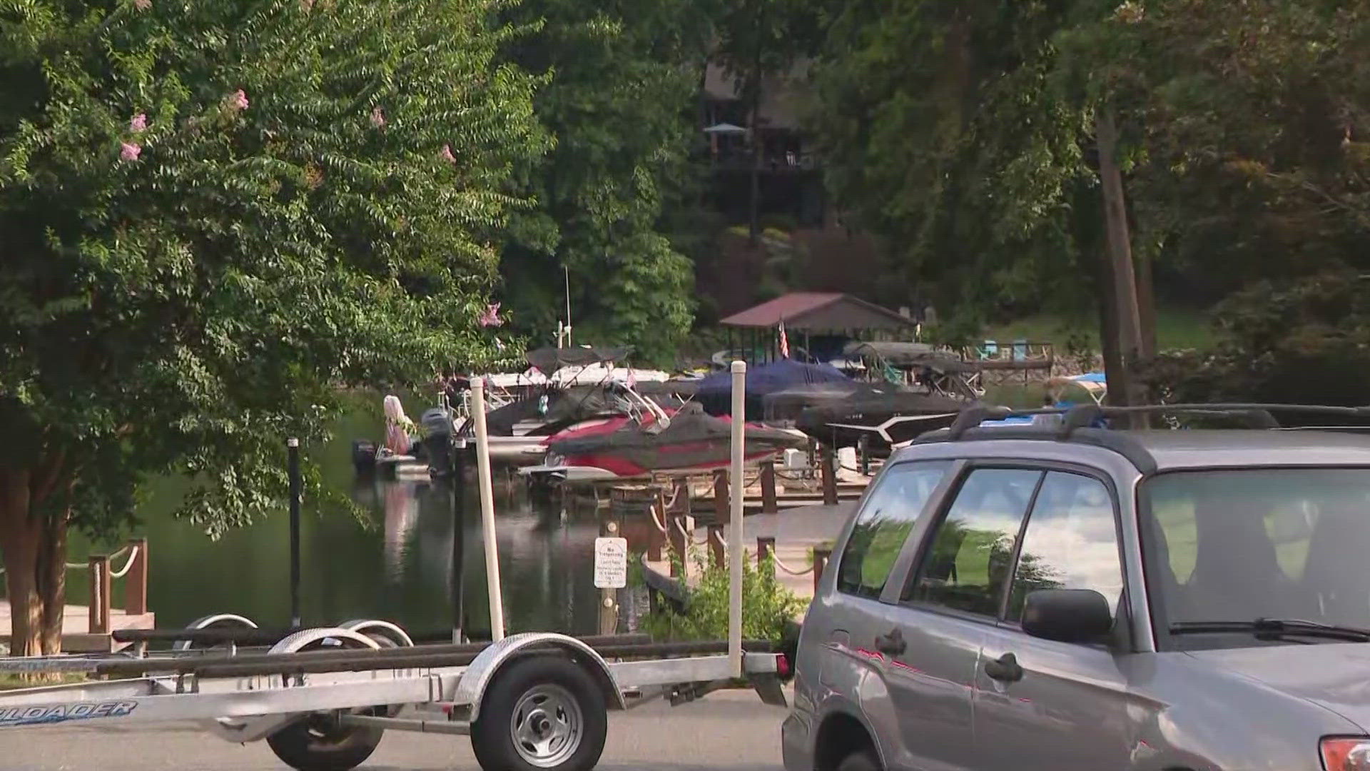 The child was last seen on the shore of the lake near Catalina Drive.
