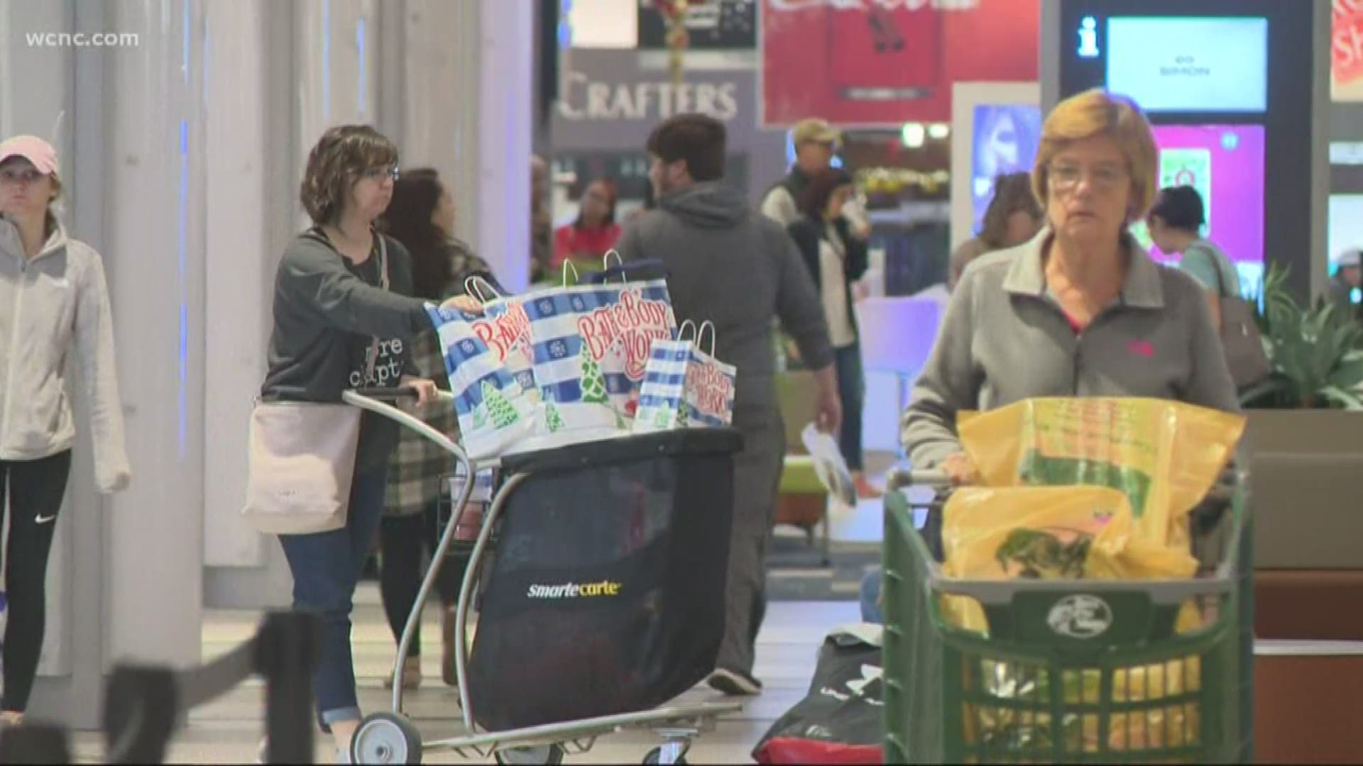 People camped out in front of Concord Mills to be first in line on Black Friday -- it started at 6 p.m. on Thanksgiving Day.