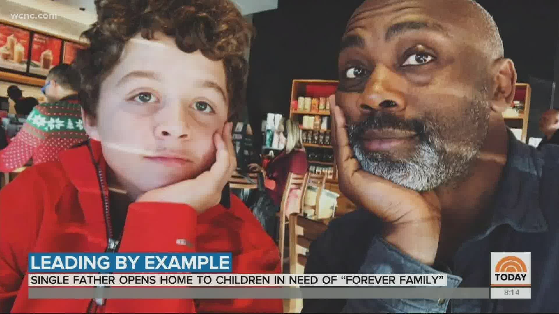 A Charlotte man has been helping kids in need for years. He's fostered 13 children in total and shared his experience with Hoda Kotb of the TODAY Show.