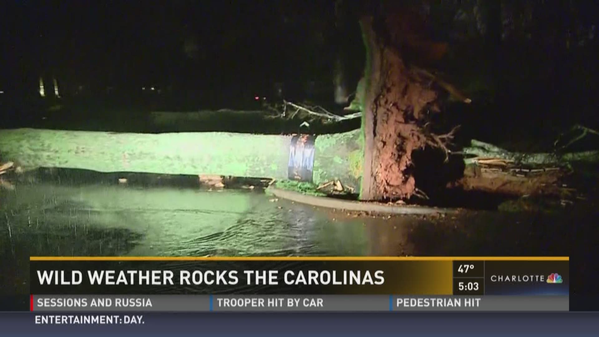 The Charlotte area was rocked by severe weather Wednesday night.