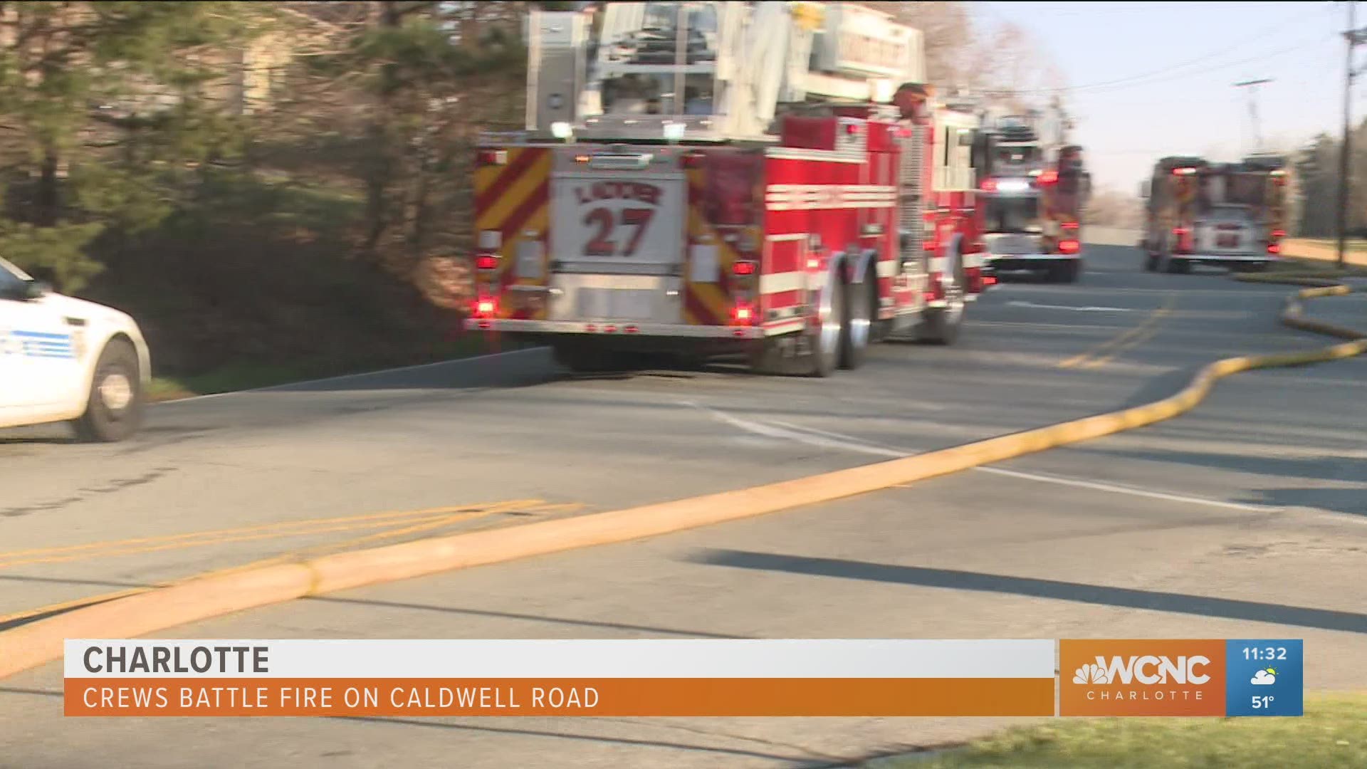 CFD crews battled two separate fires at Charlotte homes within a short time Tuesday morning.