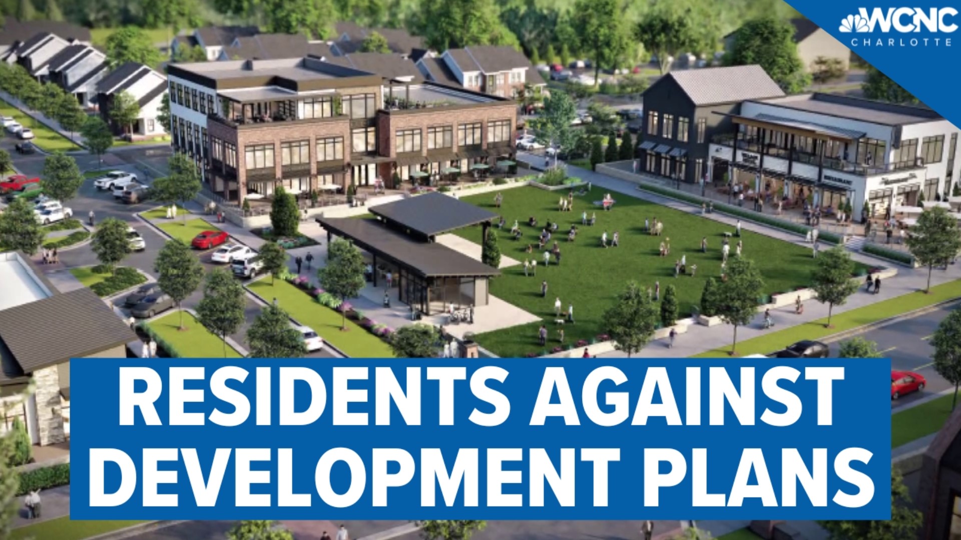 The project, which would be built on Idlewild Road, would include new town homes, apartments, single-family homes and commercial space off Stallings Road.