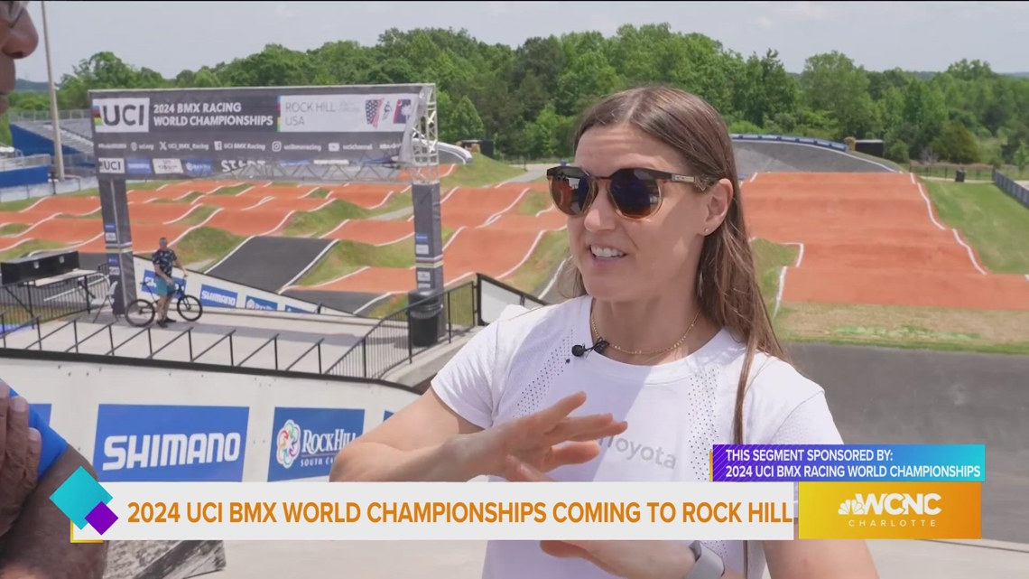 BMX Racer, Alise Willoughby in Rock Hill sponsored by 2024 UCI BMX