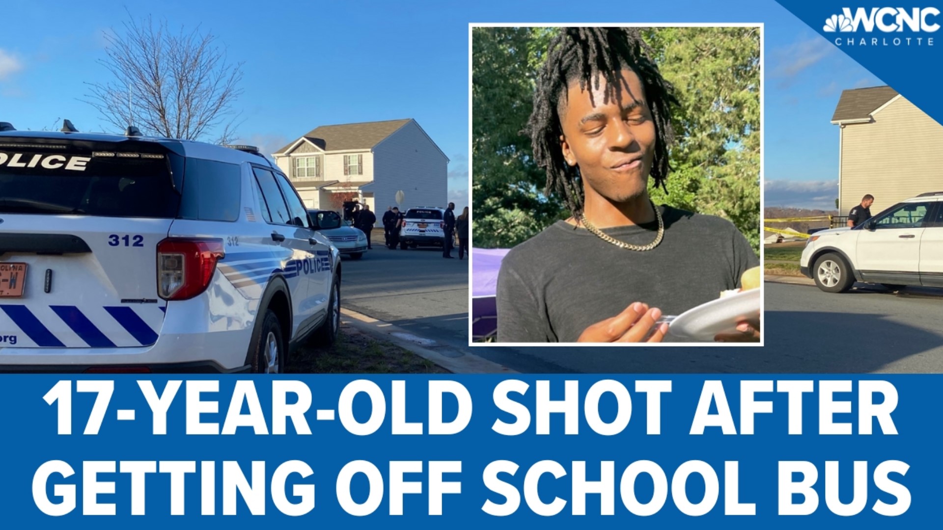 A 17-year-old Charlotte Mecklenburg Schools student was hospitalized after being shot on Wednesday.