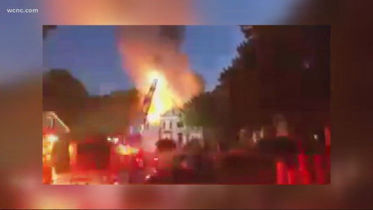 Two-alarm fire at Ballantyne home