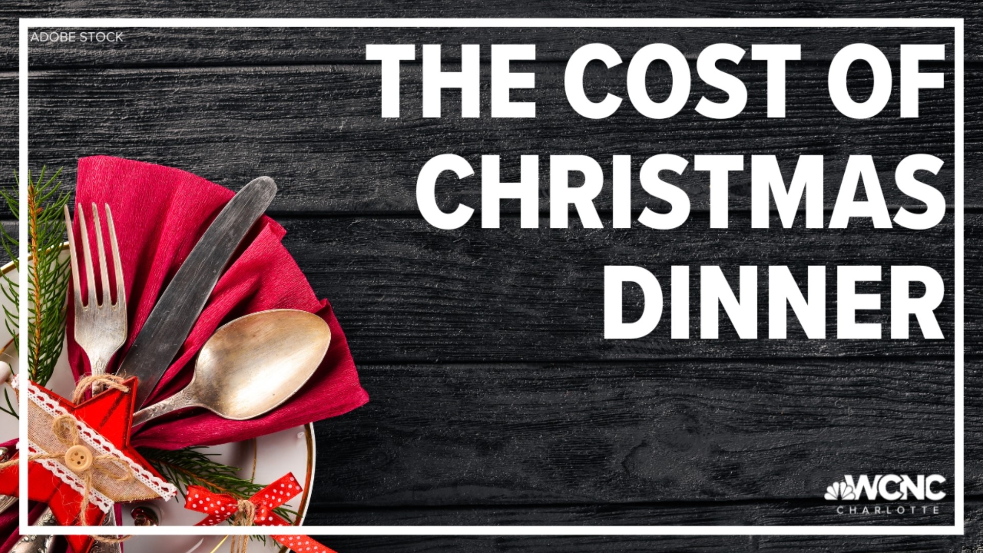 The cost of ingredients for Christmas dinner