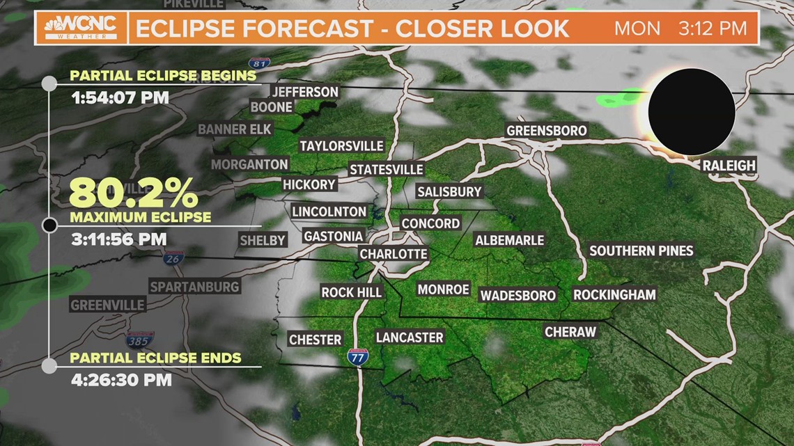 The partial eclipse will have some cloud cover in the Carolinas - Vimarsana News