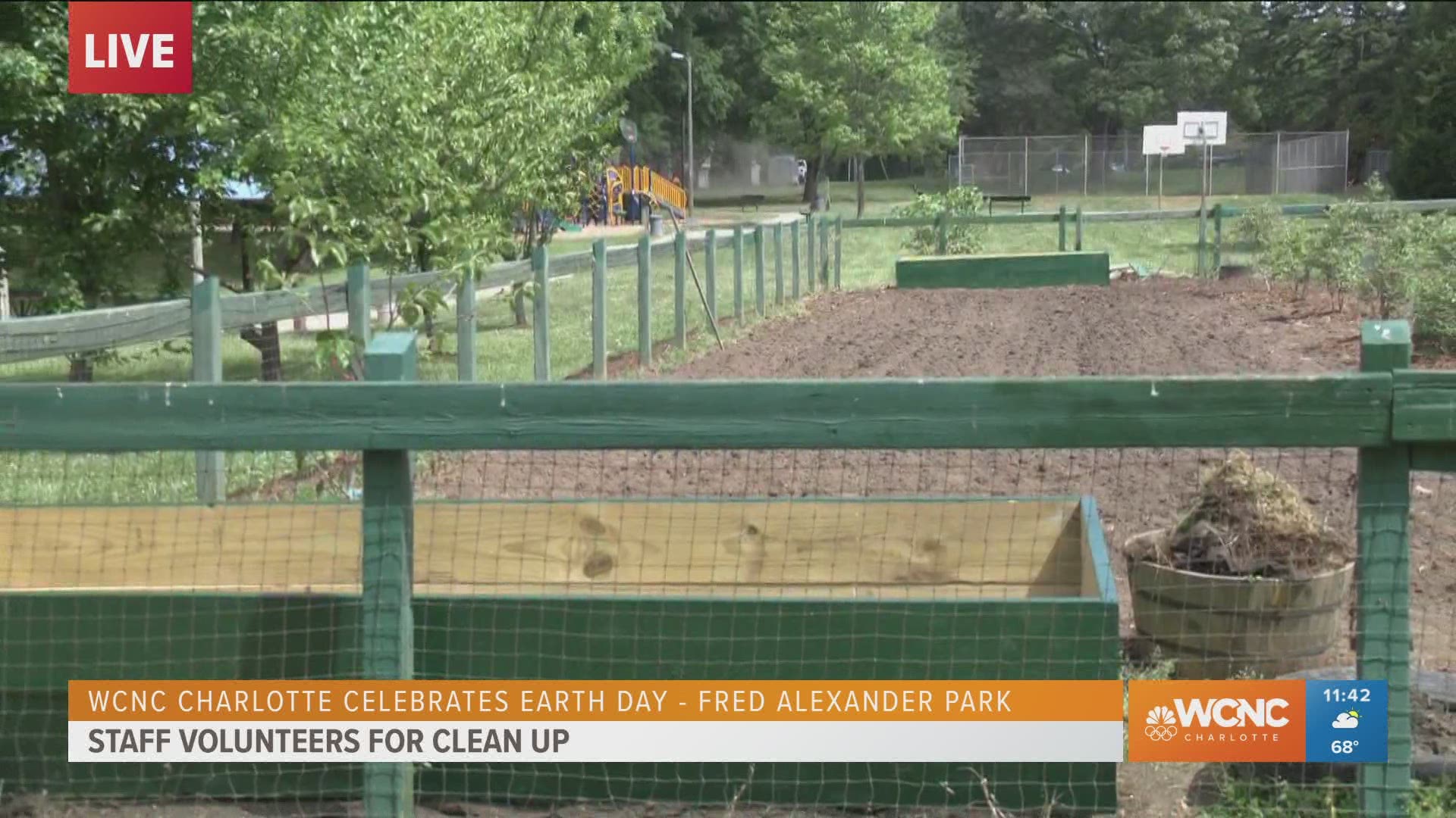 WCNC Charlotte spent Tuesday volunteering with Mecklenburg County Park and Recreation and The Males Place ahead of Earth Day at Fred Alexander Park in Charlotte.