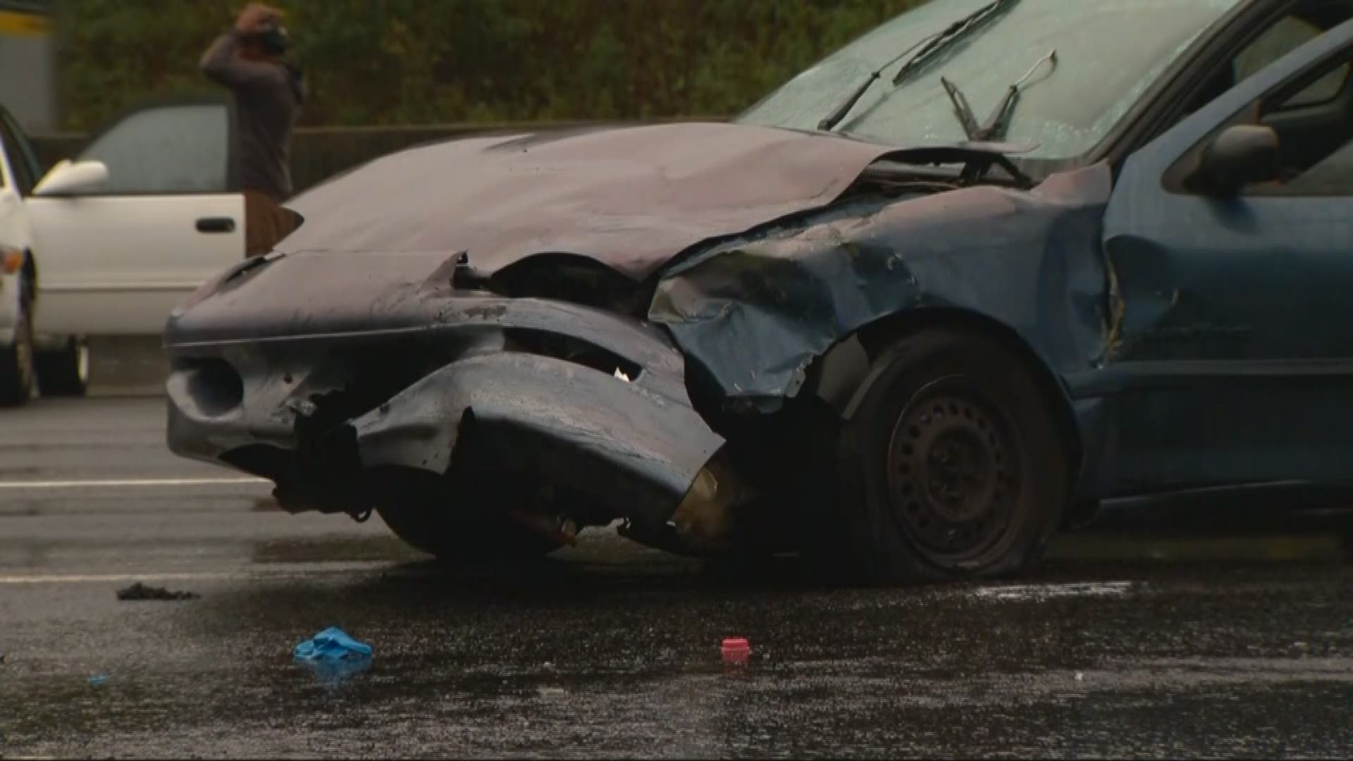 Police say seven people were hospitalized following a multiple-vehicle crash in Gaston County Saturday afternoon.