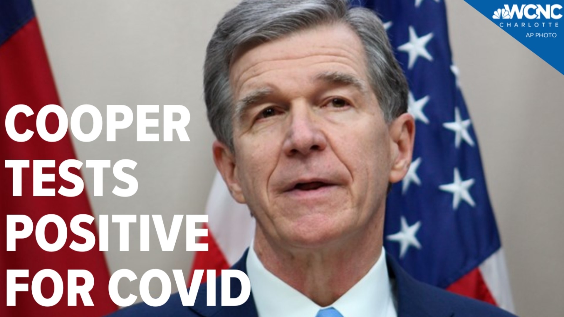 North Carolina Governor Roy Cooper will be working remotely after testing positive for the coronavirus, his office announced Monday.