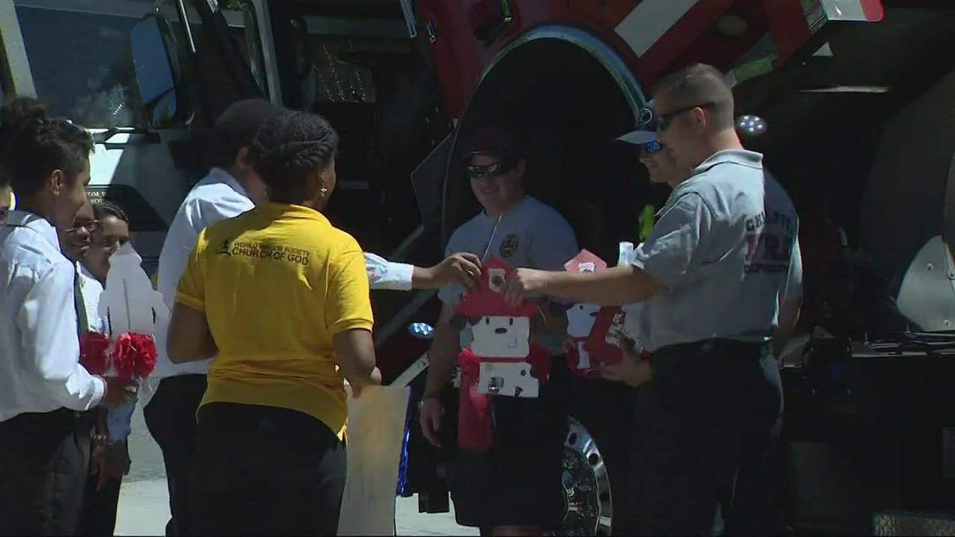 Firefighters at two Charlotte fire stations got a special treat Sunday.