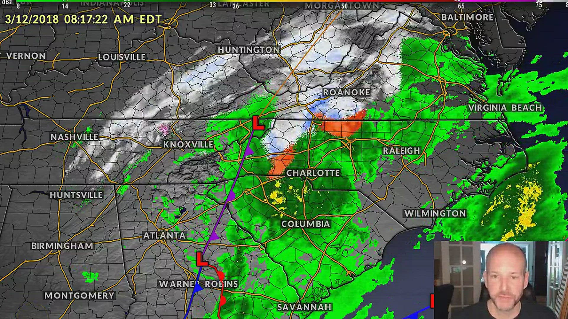 Chief Meteorologist Brad Panovich is tracking the possibility of snow in the Queen City as a winter storm moves across North Carolina.