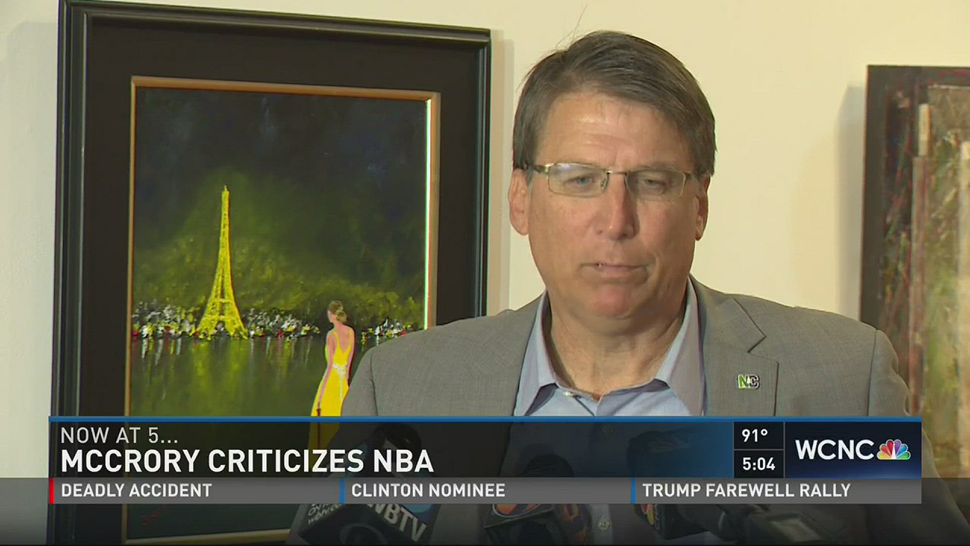 Governor McCrory is calling the NBA's decision to move the All-Star game, "P.C.-B.S."