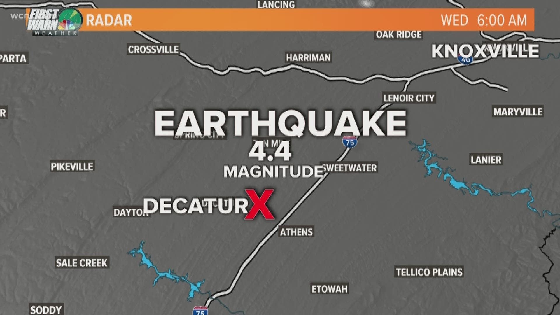 Magnitude 4.4 earthquake jolts Tennessee; felt in Charlotte