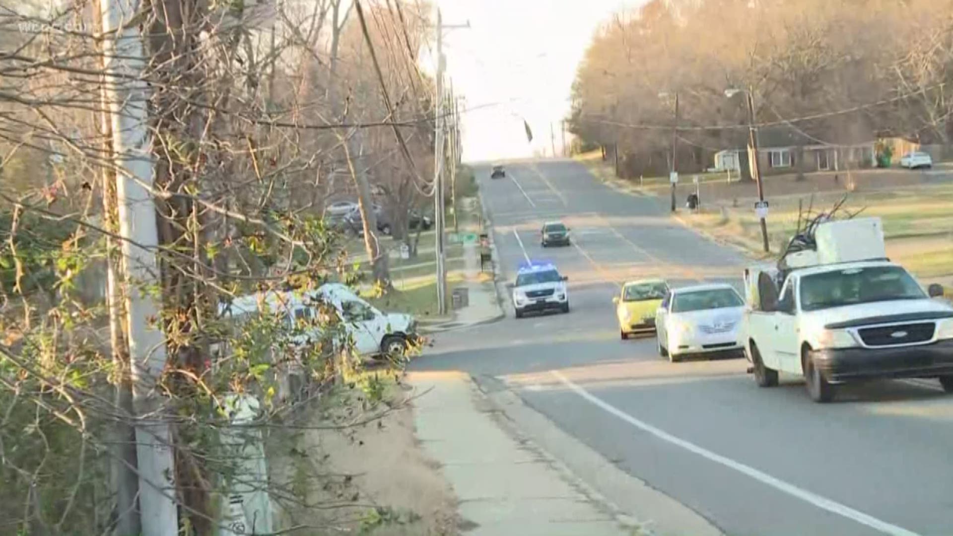 It happened around 3:30 p.m. Thursday at W. Arrowood Rd. and W. Hebron St.