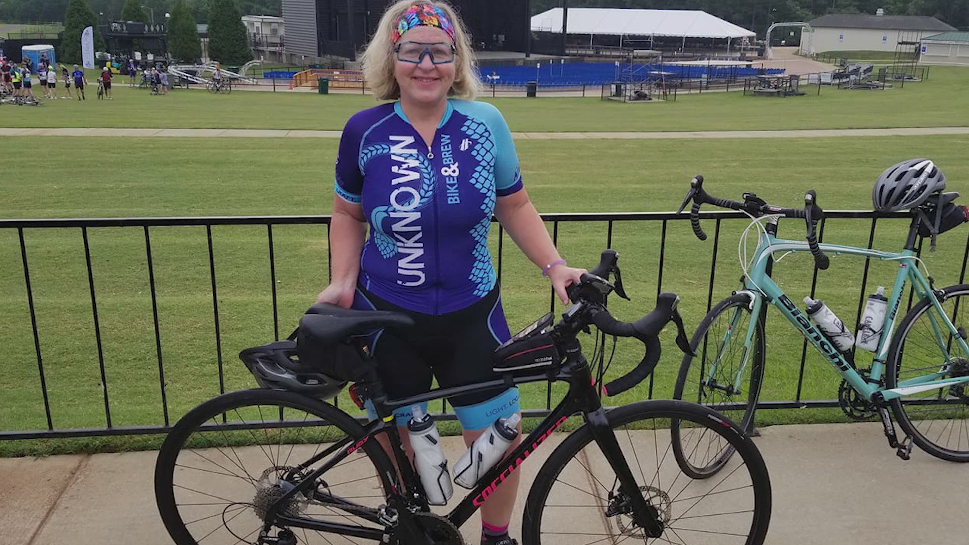 "I thought I would honor Tom and get over my fear of riding on the road," Mary Swenson told NBC Charlotte.