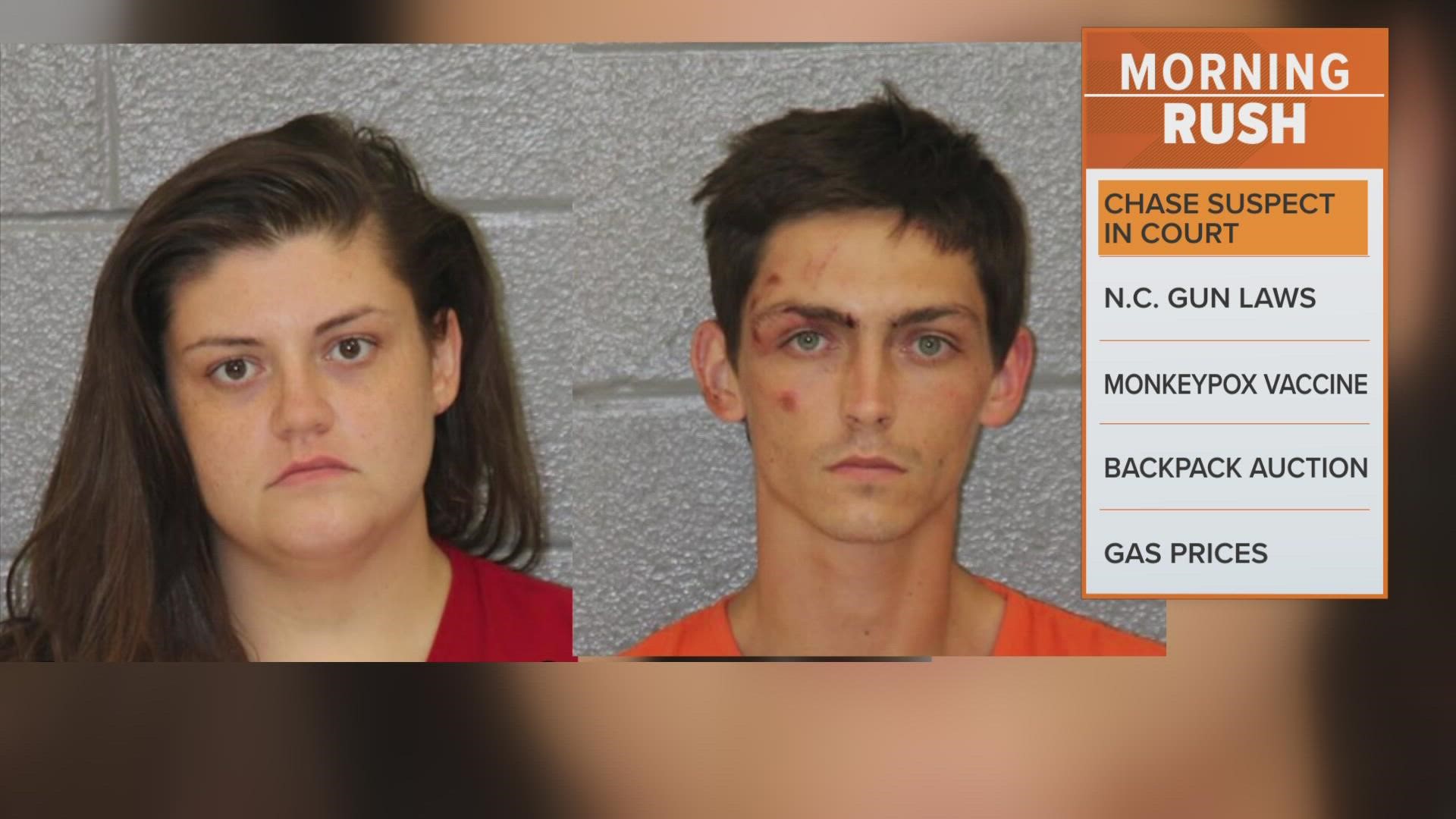 Christa Harding is expected to face a judge Tuesday in connection with a wild police chase involving her brother on July 6.