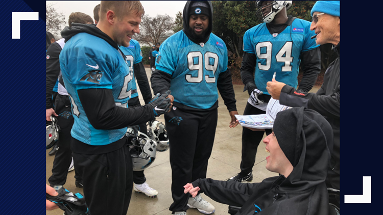 Carolina Panthers and Charlotte Hornets fan gets to meet both teams ...