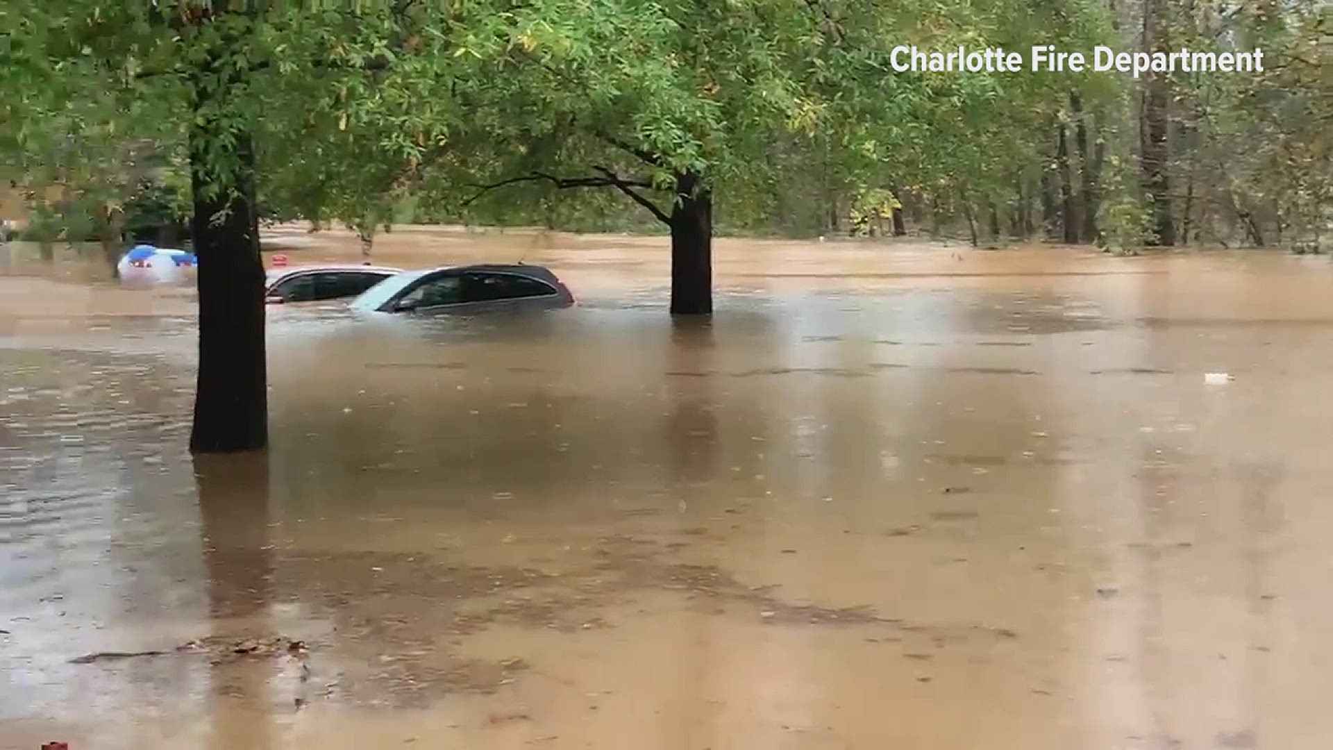 143 people were evacuated Thursday from Corvian Community Elementary School in Charlotte because of flood waters.
