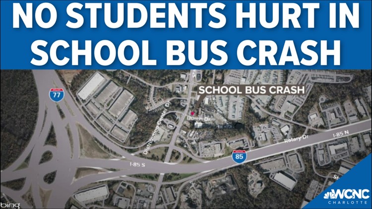 No students injured in crash involving school bus in Charlotte