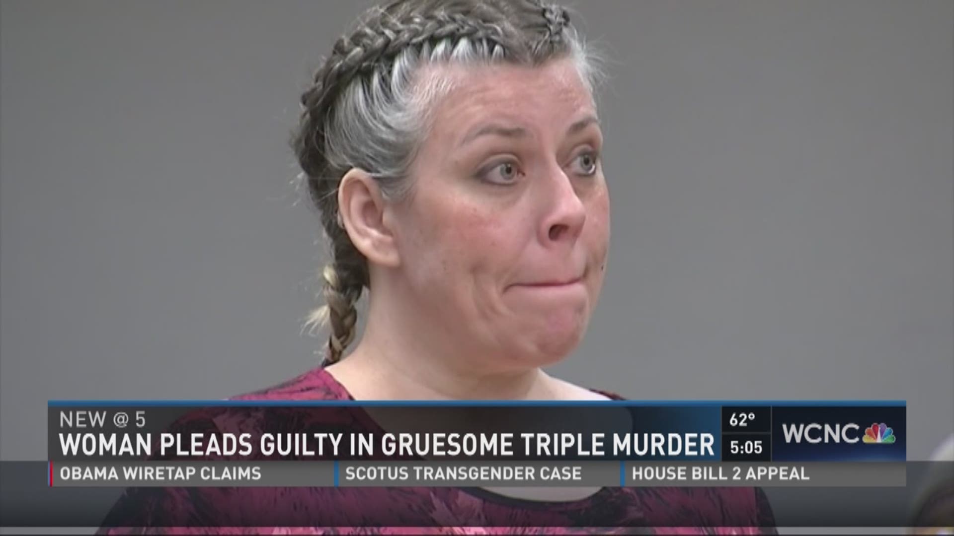 Woman pleads guilty in gruesome triple murder