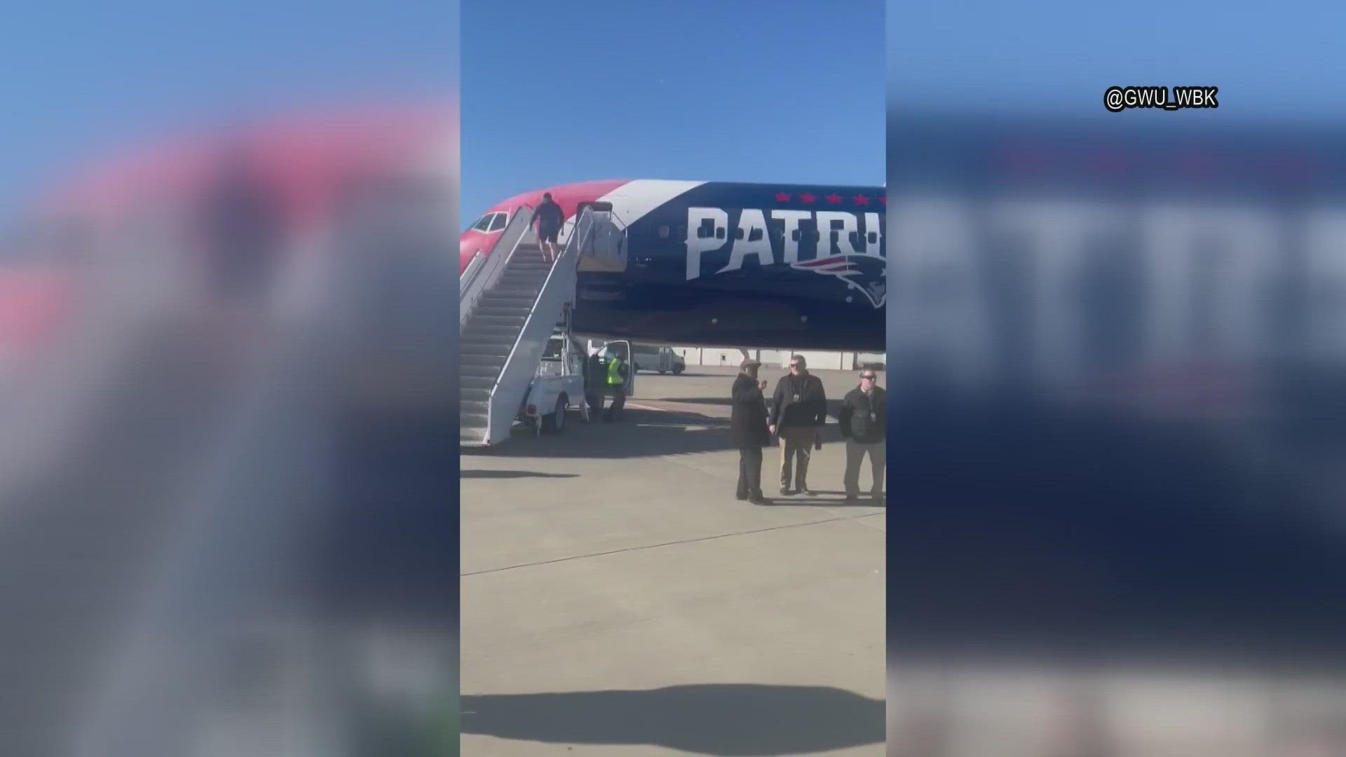 That's right: the team flew on the same chartered plane used by the Patriots!