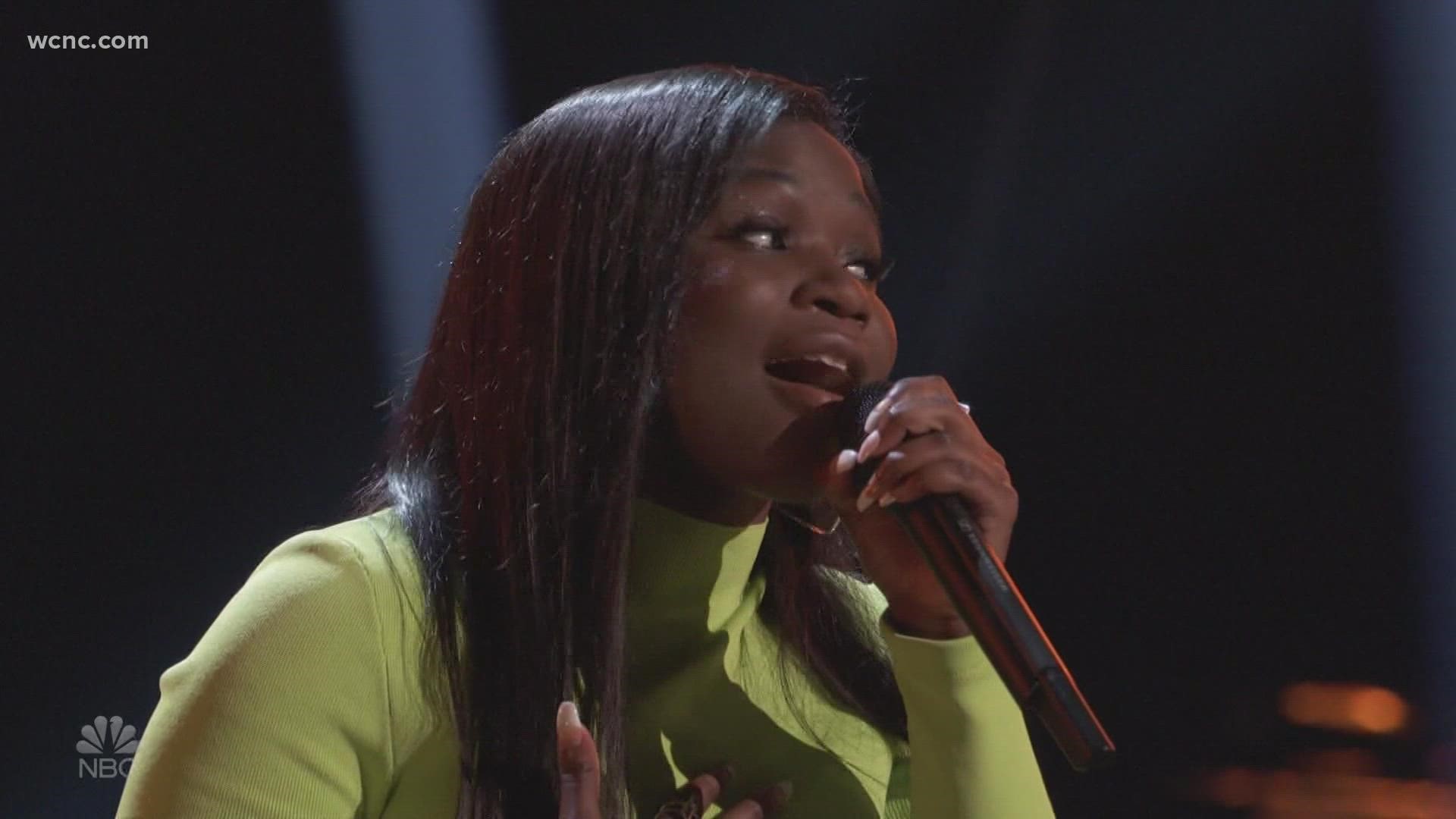 Janora Brown from Union County performed her rendition of R&B singer Monica's "Angel of Mine" this week in her audition.