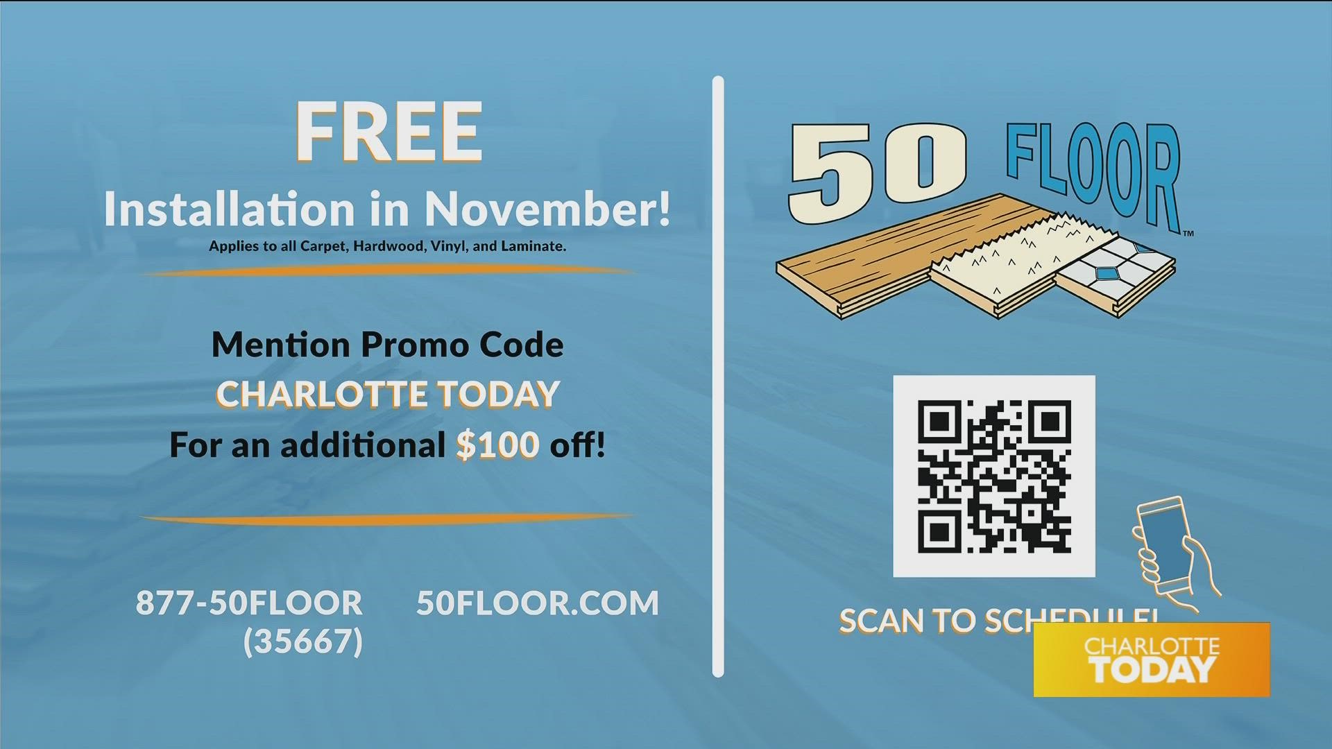 It's easy to get your floors done quickly with 50 Floor