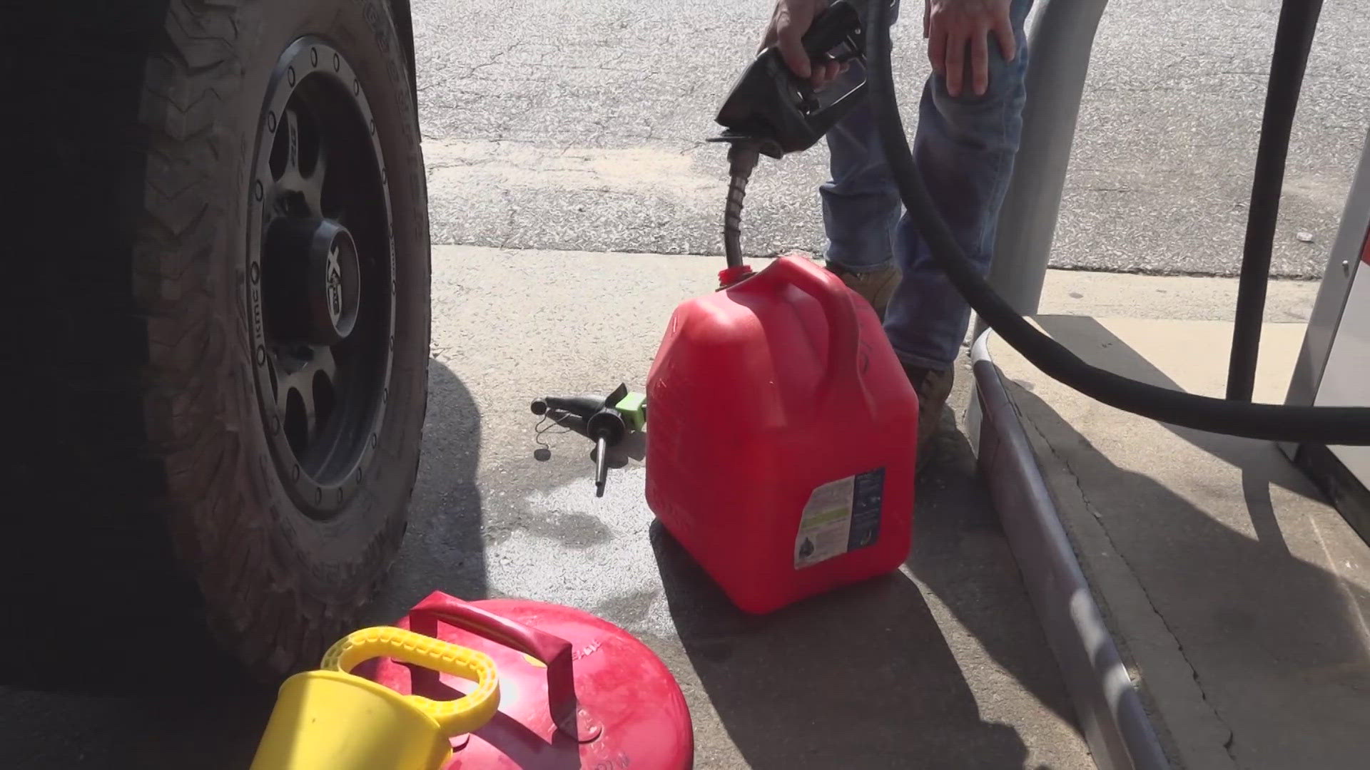 Residents fleeing hard-hit western North Carolina are lining up at gas stations outside Charlotte for supplies.