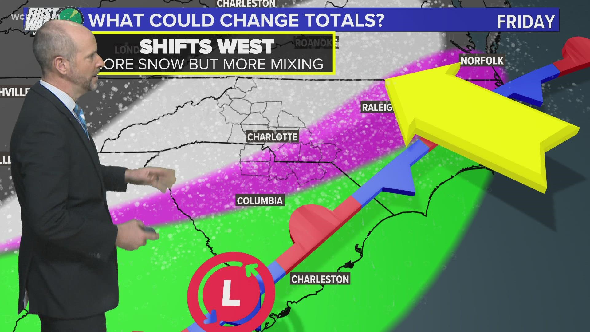 Brad Panovich breaks down what could affect how much snow and wintry mix we see.