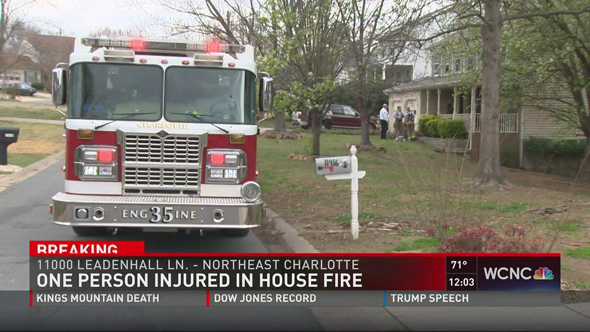 One person was seriously injured in a house fire Wednesday morning.