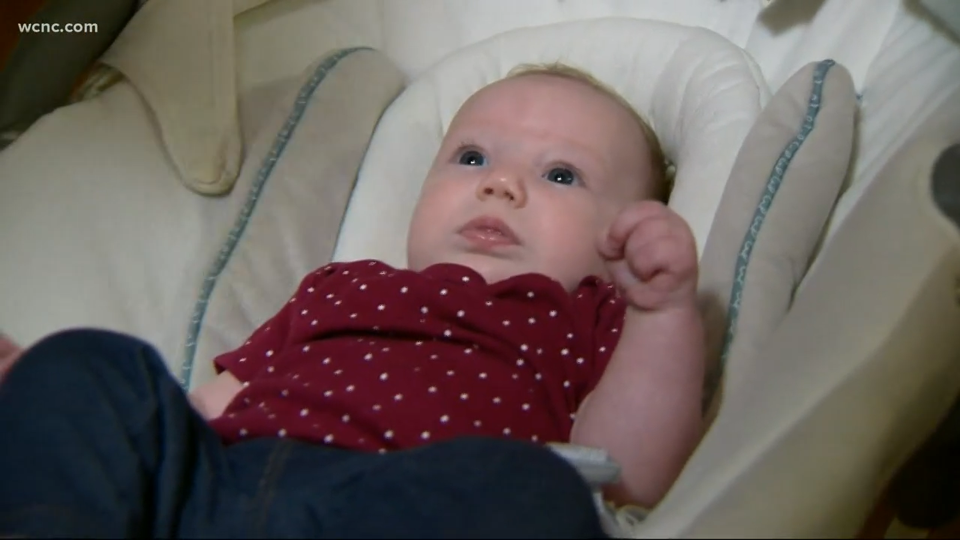 A hidden camera caught a Gaston County babysitter crossing the line with a Cherryville infant, but police have not opened an investigation, according to the family.
